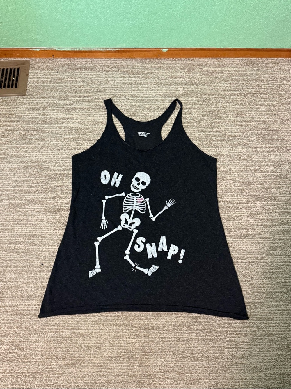 Halloween Tank with Skeleton "Oh Snap!" Graphic